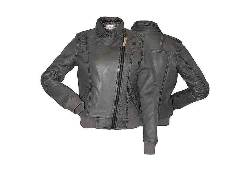 German Wear Lederjacke Trend 404J grau Damen Lederjacke Jacke aus Lamm Napp günstig online kaufen