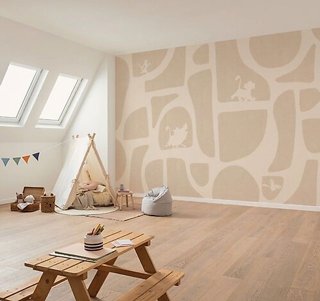 Komar Vlies Fototapete Disney The Lion King Animals And Shapes Beige günstig online kaufen