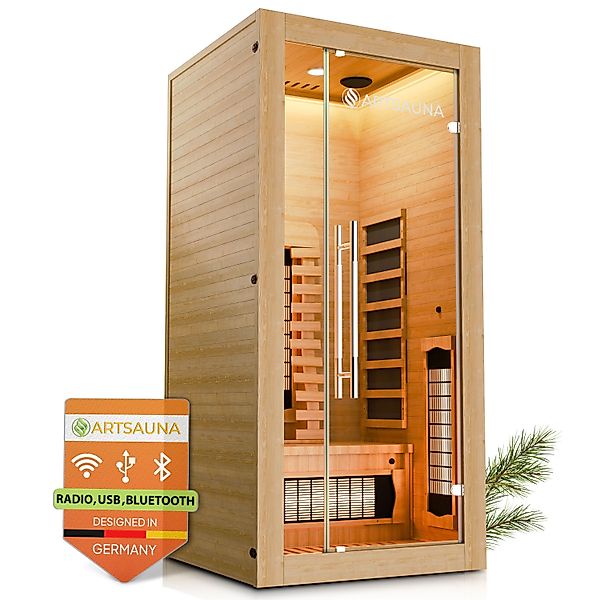 Artsauna Infrarotkabine Kiruna90 Premium Dual Technologie, günstig online kaufen