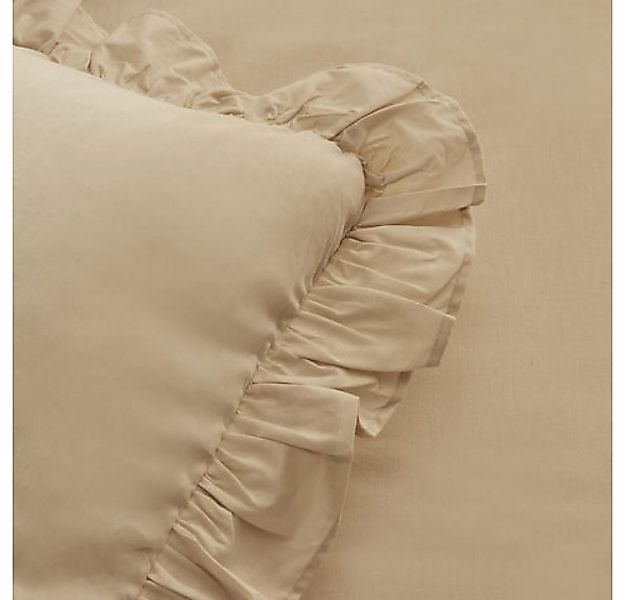 Karaca Bettwäsche Karaca Home Pure Ruffle 100% Baumwolle Doppel Bettbezug S günstig online kaufen