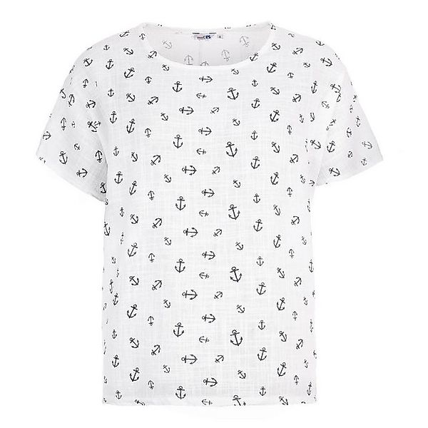 modAS T-Shirt Damen Kurzarmshirt in Leinenoptik günstig online kaufen