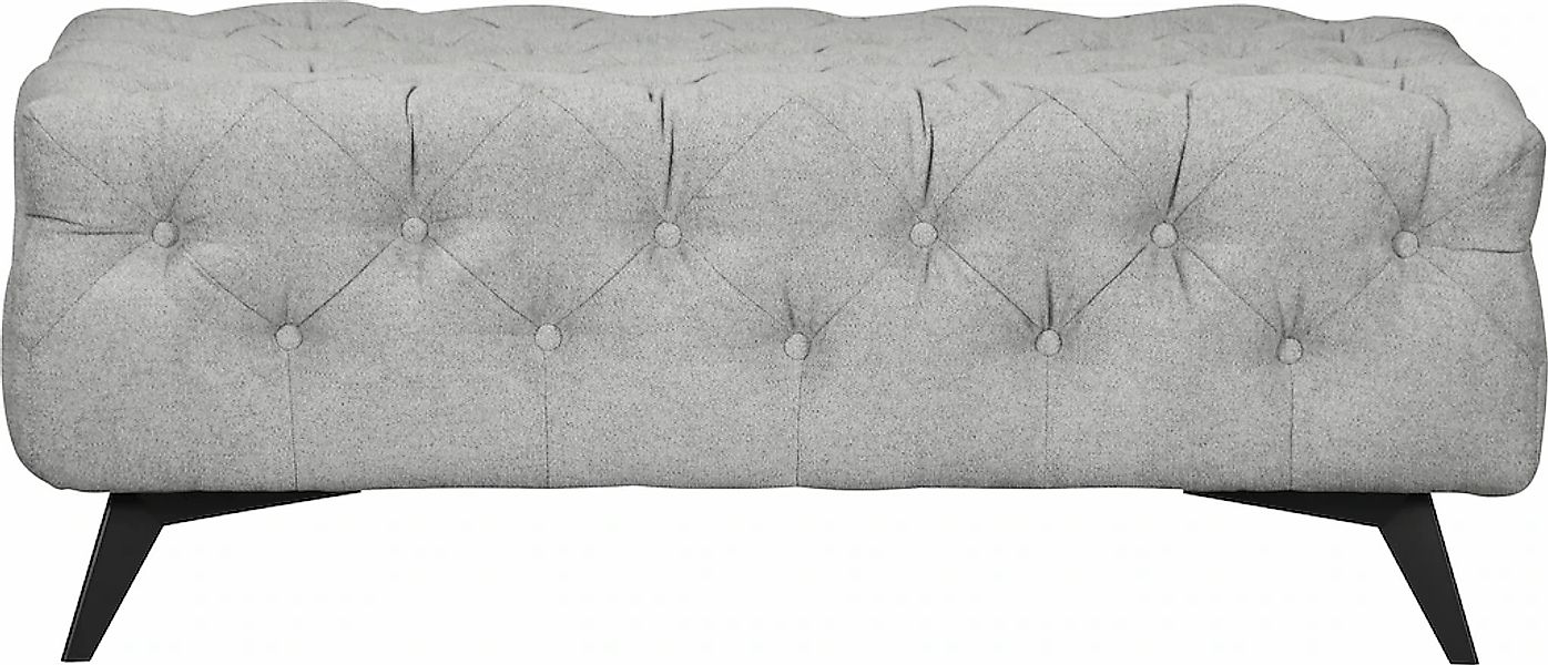 Home affaire Polsterhocker "Amaury" Chesterfield-Optik, Breite 120cm, Fußfa günstig online kaufen
