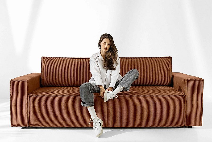 KONSIMO® 3-Sitzer NAPI Sofa mit Schlaffunktion & massivem Gestell, hergeste günstig online kaufen