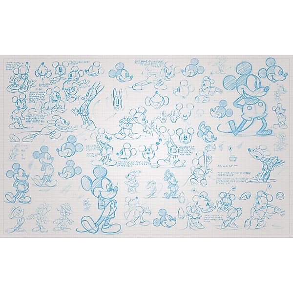 Komar Vliestapete »Digitaldruck Vlies - Mickey Sketches - Größe 400 x 250 c günstig online kaufen
