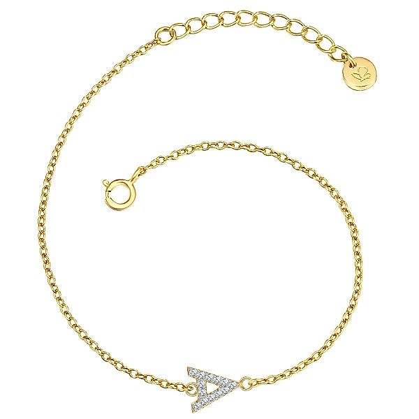 Glanzstücke München Silberarmband Buchstabe A gelbgold, günstig online kaufen