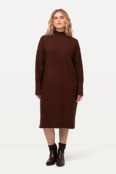 Ulla Popken Midikleid Strickkleid Oversized Stehkragen günstig online kaufen