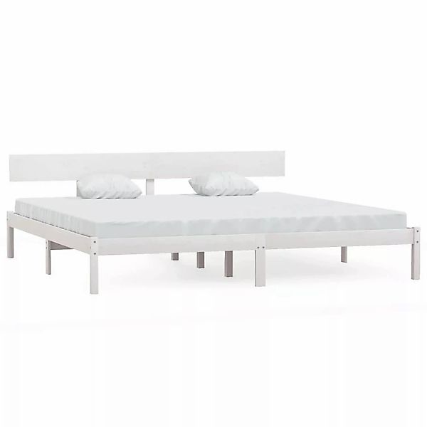 vidaXL Massivholzbett Weiß Kiefer 200x200 cm1135356 günstig online kaufen