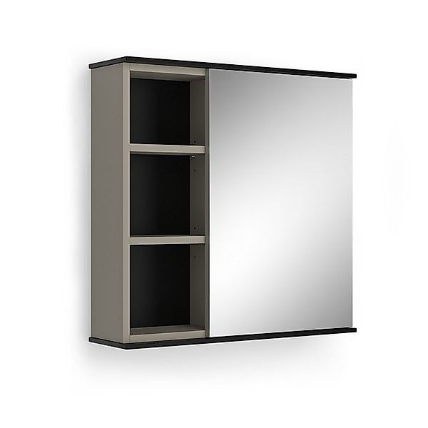 Vicco Badspiegelschrank Joli Greige 60 x 60 cm mit Spiegel günstig online kaufen