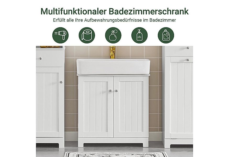 SoBuy Waschbeckenunterschrank BZR18, Waschtischunterschrank Badezimmerschra günstig online kaufen
