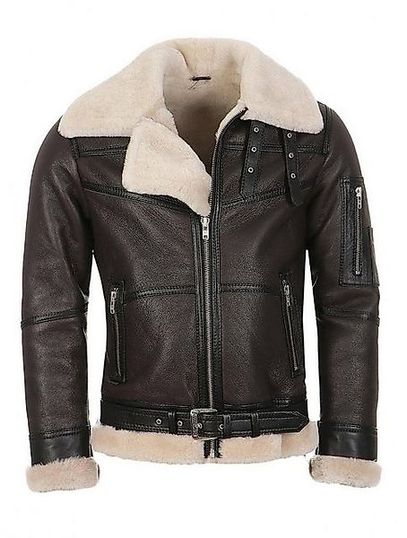 Hollert Bomberjacke B16 Herren Lammfelljacke Echtleder Merino Schaffell Fli günstig online kaufen