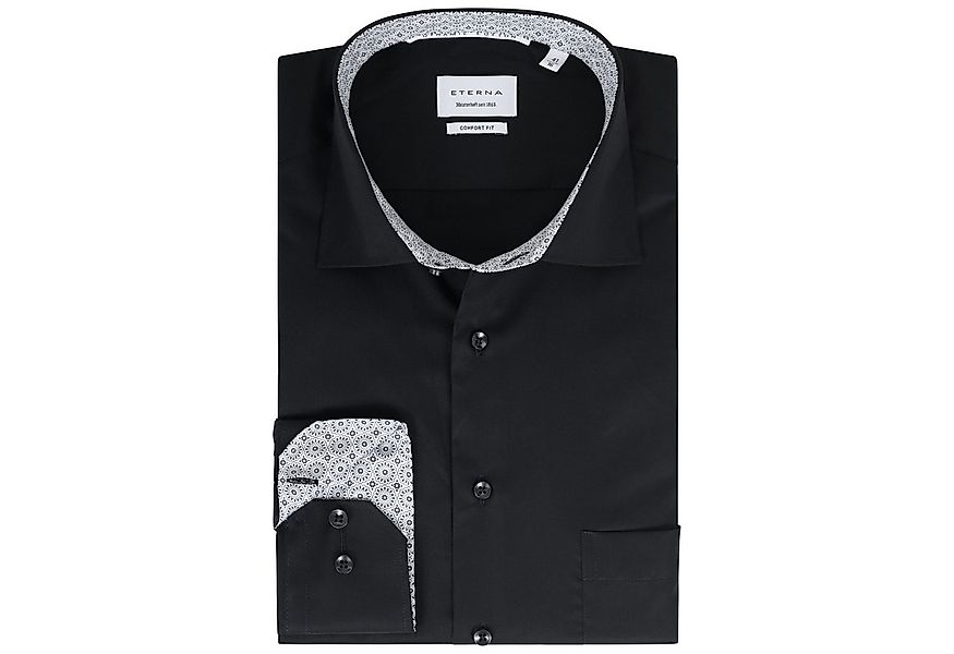 Eterna Businesshemd Comfort Fit I Schwarz I Langarm I Bügelfrei I Dynamic C günstig online kaufen
