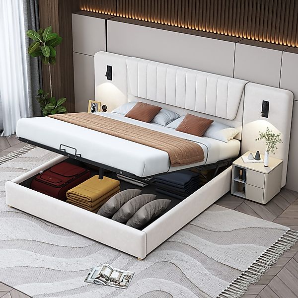 STILVORA Polsterbett Bettgestell 180×200 mit Matratze,bett günstig online kaufen