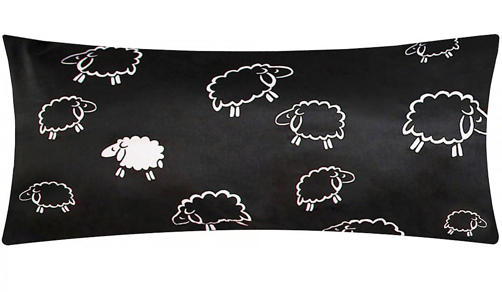 Heubergshop Kissenbezug, (1 Stück), 40x80cm – Schafe Lämmer Grau Weiß 100% günstig online kaufen