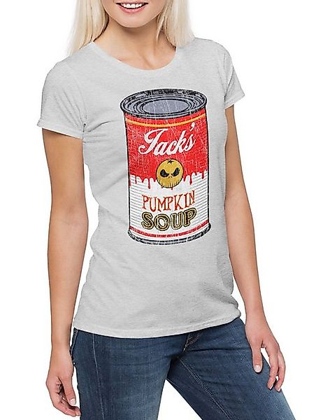 Urban Backwoods Print-Shirt Jack's Pumpkin Soup I Damen T-Shirt Kürbis Nigh günstig online kaufen