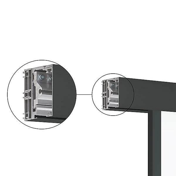 Skyscope Portal Abstandsprofil Doppelt für Slimwork Schiebetür 2.200 mm Sch günstig online kaufen