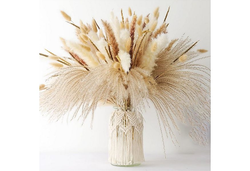 Trockenblume 75 Stück Trockenblumenstrauß,DIY Natürliche Pampasgras Kunstvo günstig online kaufen
