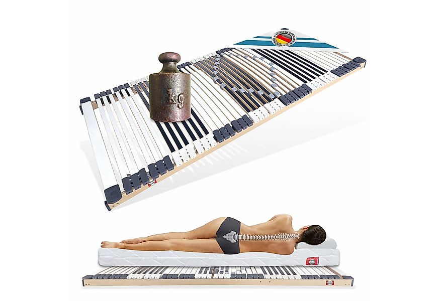 Lattenrost Lattenroste, 44 Leisten, mit 7 Zonen, MONTIERT bis 300 KG belast günstig online kaufen