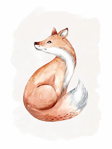 Komar Bild "Curious Fox" Natur 1 Stk. tlg. Wandbild zur Dekoration - ohne R günstig online kaufen