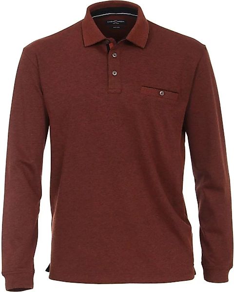 Casa Moda Poloshirt LS Dunkelrot - Größe L günstig online kaufen