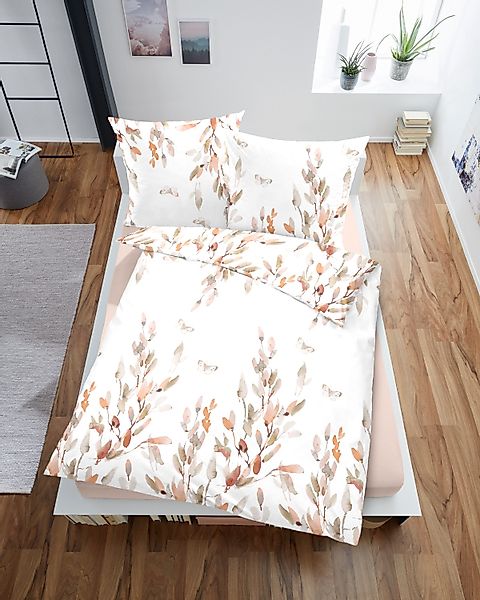 Dormisette Bettwäsche DORMISETTE Bettwäsche BLÄTTER Satin günstig online kaufen