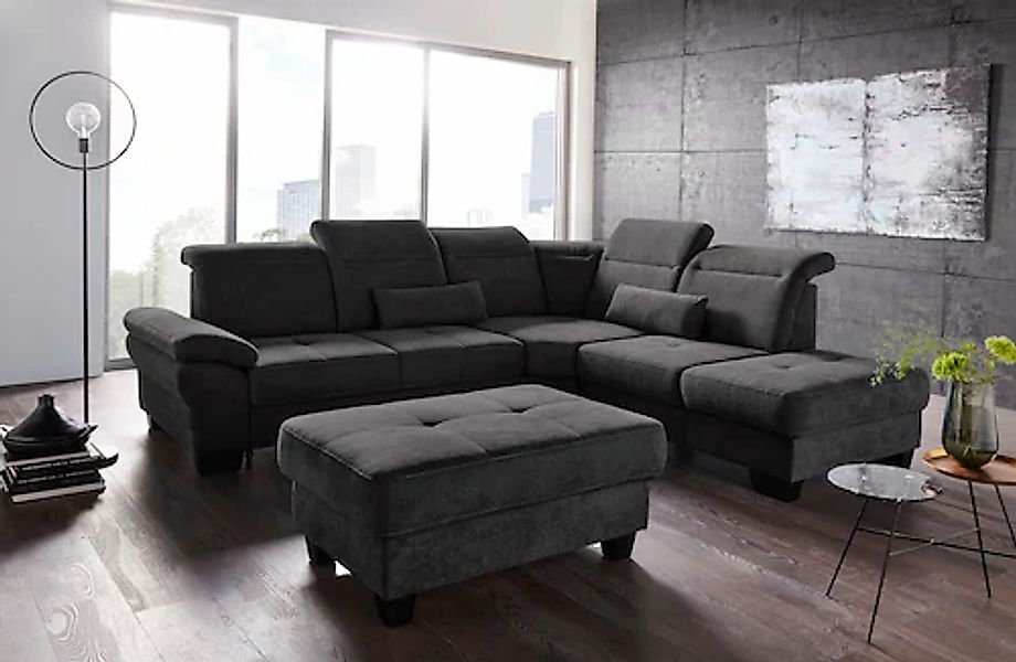 Home affaire Ecksofa »Cornwall L-Form« incl. Sitztiefenverstellung, mit Bet günstig online kaufen