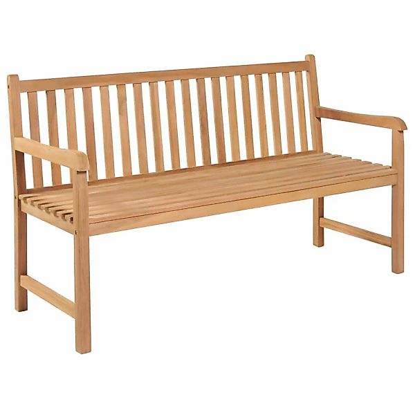 Gartenbank Mit Weinroter Auflage 150 Cm Massivholz Teak günstig online kaufen