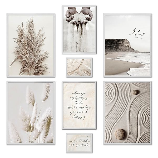 ARTFAVES Bilder-Collage Poster Set - BEIGE VINTAGE NATURE - Deko Wandbilder günstig online kaufen
