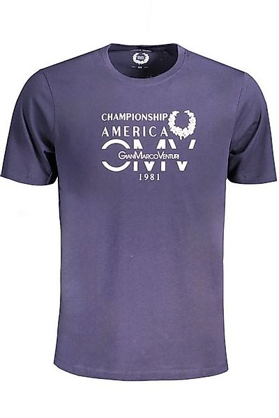 GIAN MARCO VENTURI T-Shirt Herren Kurzarm T-Shirt Blau mit Rundhals und günstig online kaufen