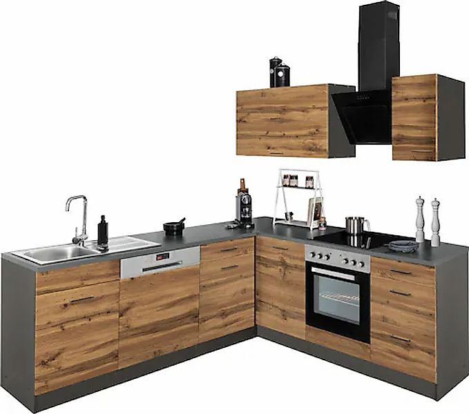 KOCHSTATION Winkelküche "KS-Trier", ohne E-Geräte, Stellbreite 220/220 cm günstig online kaufen