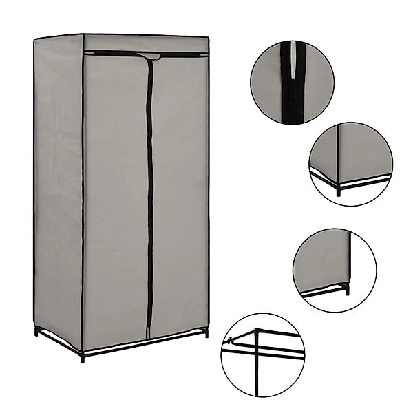vidaXL Kleiderschrank Kleiderschränke Stoffschrank 2 Stk günstig online kaufen
