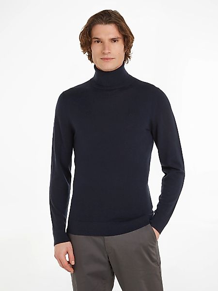 Calvin Klein Rollkragenpullover "SUPERIOR WOOL TURTLE NECK", mit Logosticke günstig online kaufen