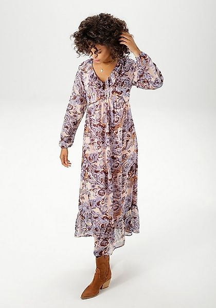 Aniston CASUAL Maxikleid mit fantasievollem, grafischen Druck günstig online kaufen