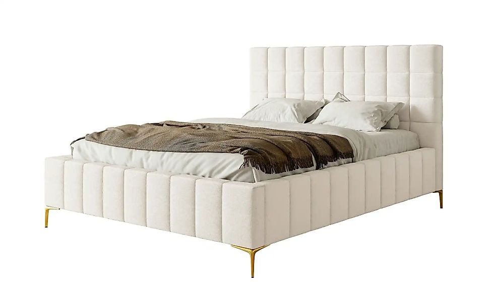 Polsterbett mit Bettkasten   ¦ creme ¦ Maße (cm): B: 180 H: 126 Betten > Po günstig online kaufen