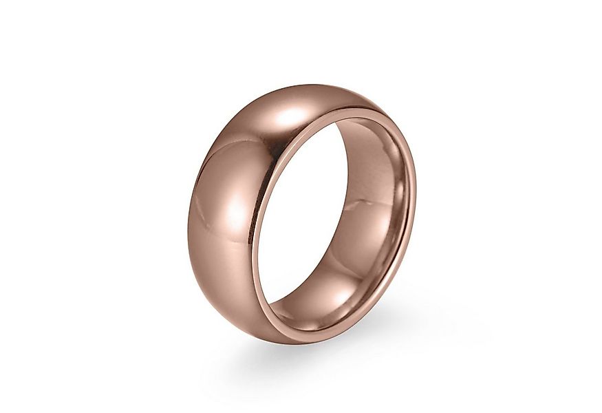 Zeeme Fingerring Edelstahl rosé-vergoldet 8mm breit günstig online kaufen