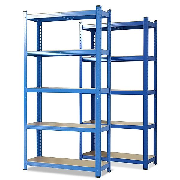 KARAT Schwerlastregal Lakota 2er Set Traglast bis 875 kg Blau 180 x 90 x 40 günstig online kaufen