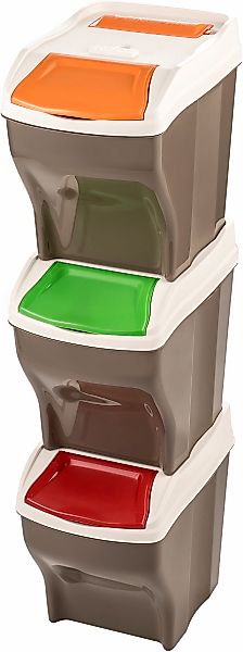 Bischof Bama Mülltrennsystem "POKER 3 PLUS" 3 Behälter Fassungsvermögen je günstig online kaufen