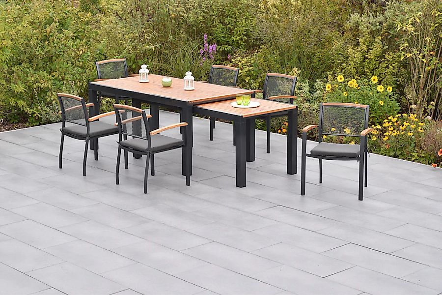 MERXX Garten-Essgruppe ""Tilos"", (Set, 13 tlg., Inkl. Auflagenr, Armlehnen günstig online kaufen
