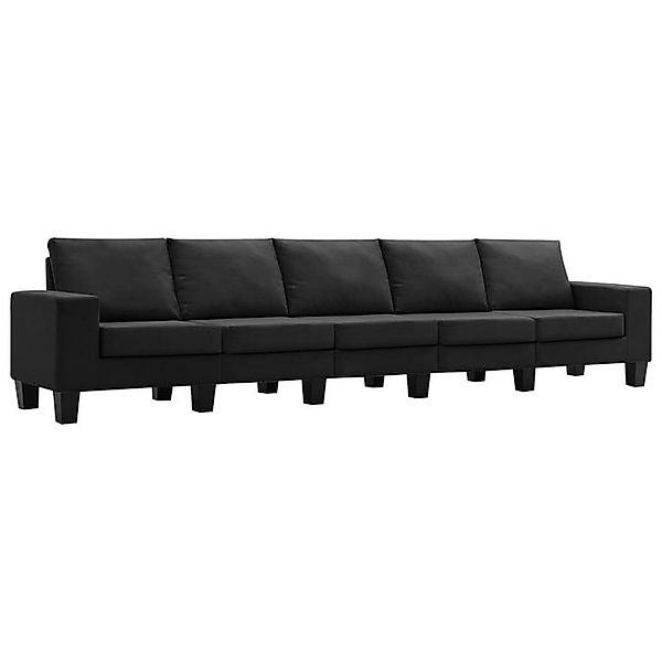 vidaXL Sofa 5-Sitzer-Sofa Schwarz Stoff günstig online kaufen