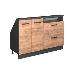 Vicco Unterschrank R-Line, Goldkraft Eiche/Anthrazit, 120 günstig online kaufen