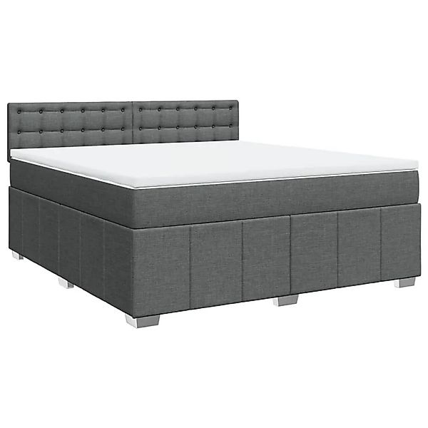 vidaXL Boxspringbett mit Matratze Dunkelgrau 180x200 cm Stoff 3287162 günstig online kaufen