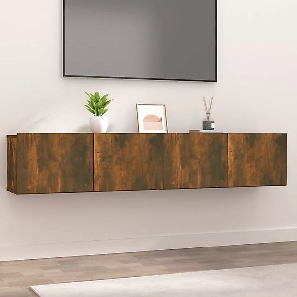 Vidaxl Tv-schränke 2 Stk. Räuchereiche 80x30x30 Cm Holzwerkstoff günstig online kaufen