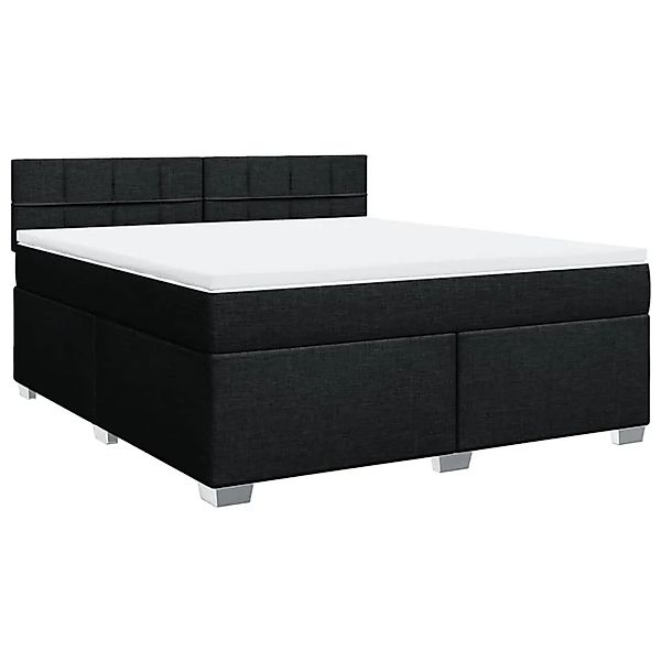 vidaXL Boxspringbett mit Matratze Schwarz 180x200 cm Stoff 3288269 günstig online kaufen