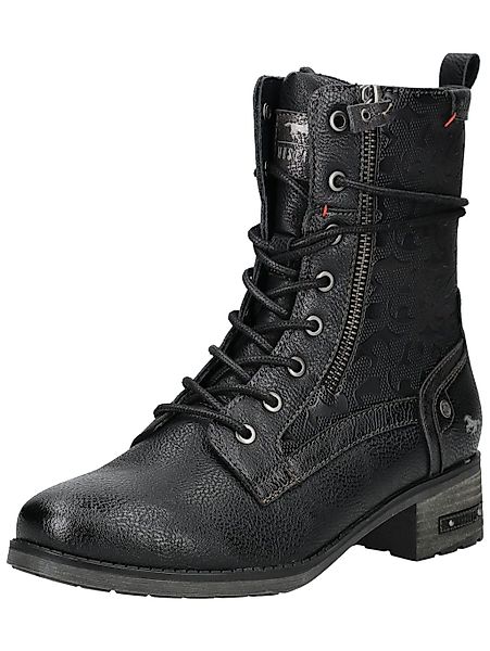 Mustang Shoes Schnürstiefelette "Mustang Shoes Stiefelette Lederimitat/Text günstig online kaufen