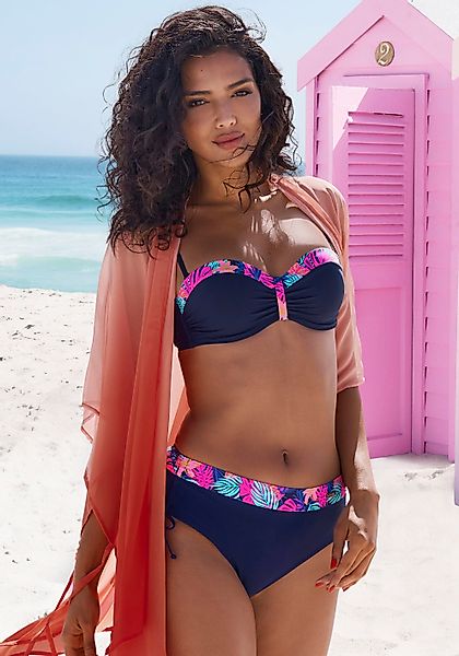 LASCANA Bügel-Bandeau-Bikini-Top Exotic, mit bedruckter Blende günstig online kaufen