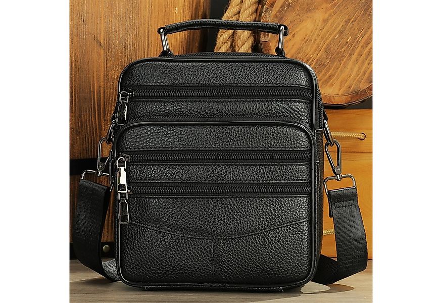 YUBRO-STUDIO Umhängetasche Herren Leder Umhängetasche Echtleder Schultertas günstig online kaufen