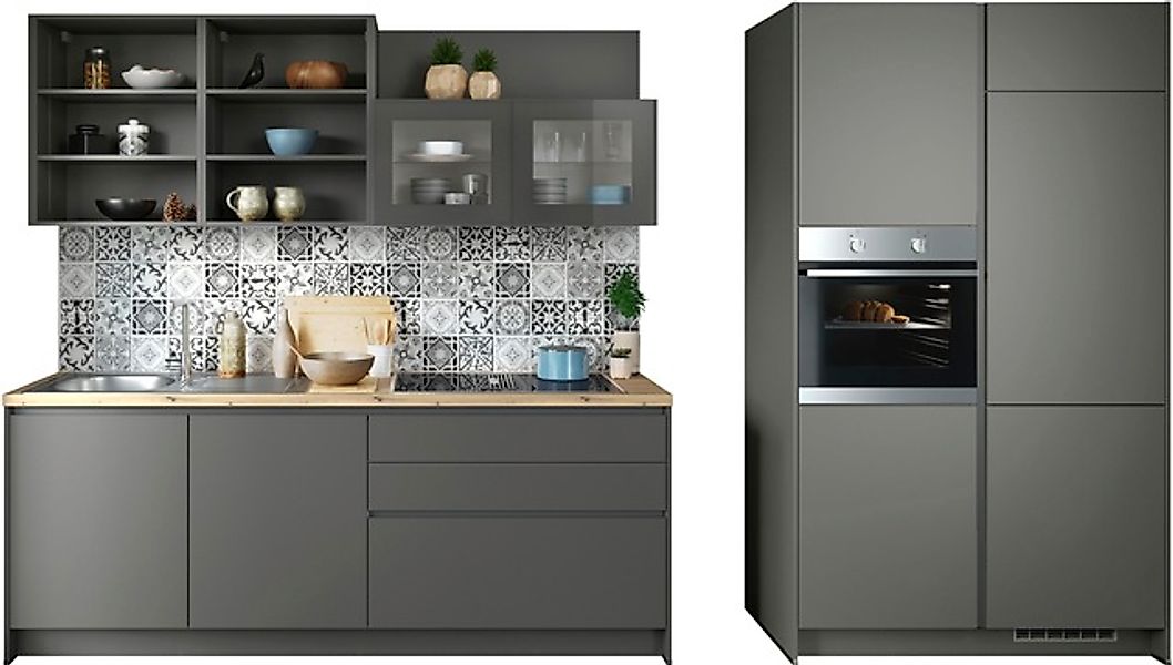 KOCHSTATION Küche »KS-Tokio, NEU wahlweise mit Kochfeldabzug und weiteren E günstig online kaufen