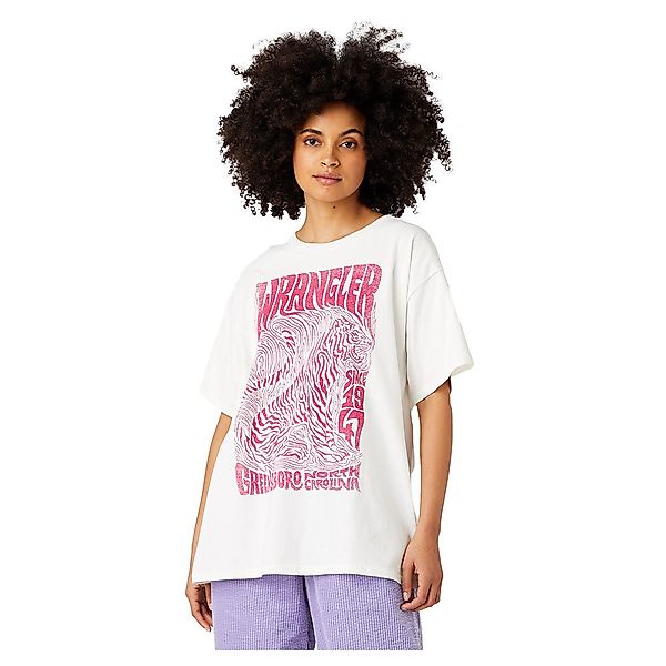 Wrangler Oversized Kurzärmeliges T-shirt XS Wornwhite günstig online kaufen