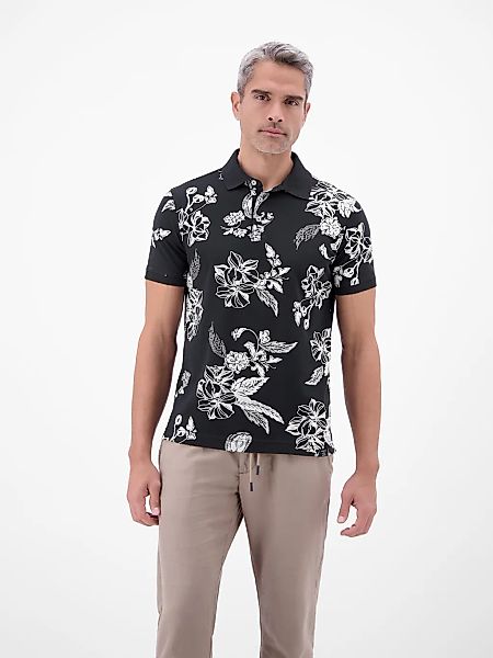 LERROS Poloshirt "Poloshirt mit floralem All-over-Print, 100 % Baumwolle" günstig online kaufen