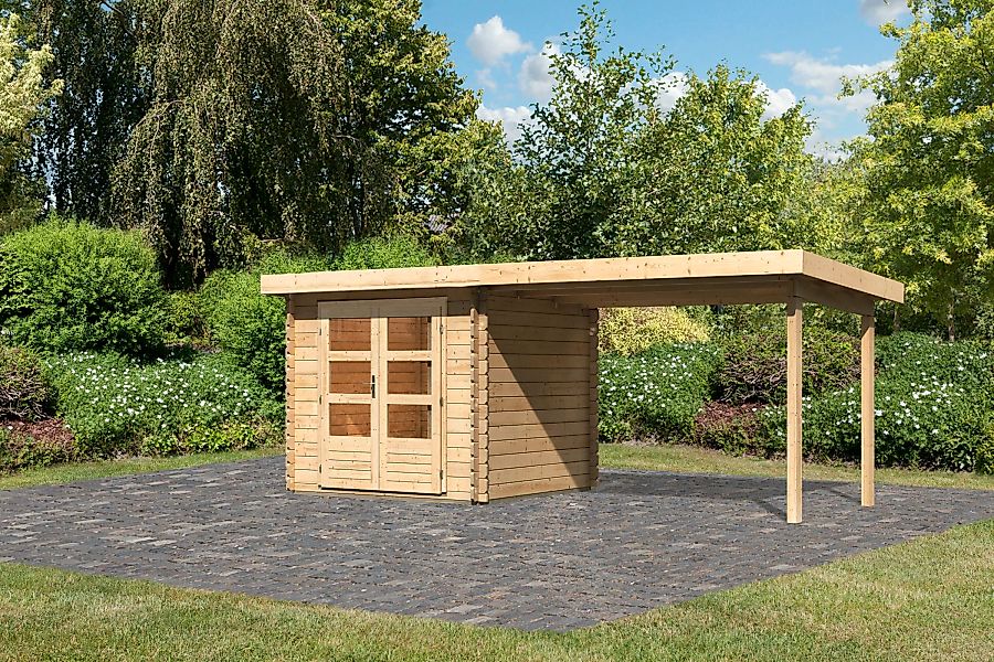 Karibu Gartenhaus "Schloßsee 2", mit Anbaudach günstig online kaufen