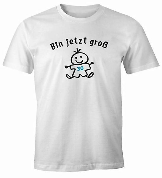 MoonWorks Print-Shirt Herren T-Shirt 30. Geburtstag Spruch Ich bin jetzt gr günstig online kaufen